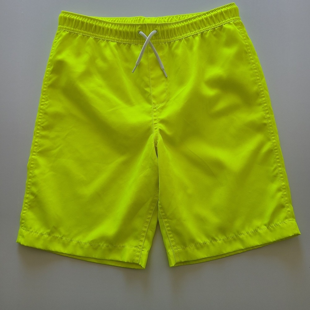 Land's End Swim Trunks Shorts Boys Neon Yellow Extra Large 14-16